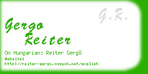 gergo reiter business card